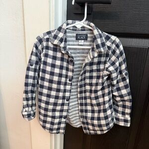 Boys The Children’s Place‎ Plaid Flannel Button-Up Shirt – Size 3T